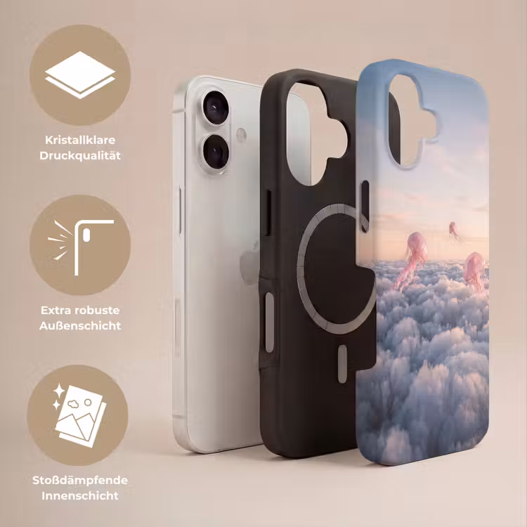 Handyhülle Toughcase - Rosa Tier – Wolken - Roze dier - Wolken Toughcase MagSafe Apple iPhone 17 klein