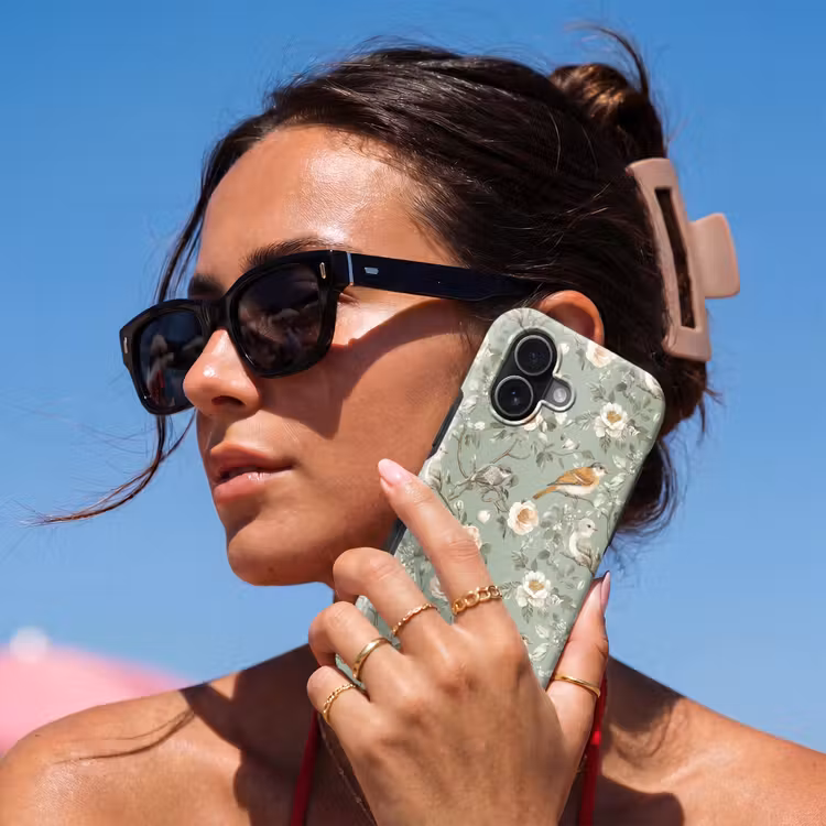 Roze - Vogels - Kleurrijk Toughcase MagSafe Apple iPhone 17 klein 1017 -Sfeer2V