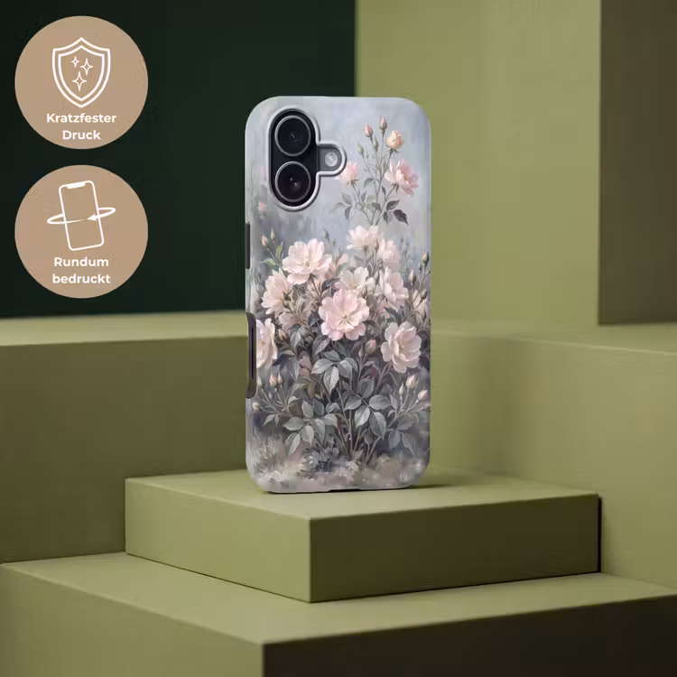 Rozen - Illustratie - Roze Toughcase MagSafe Apple iPhone 17 klein -USP_PrintM_DE