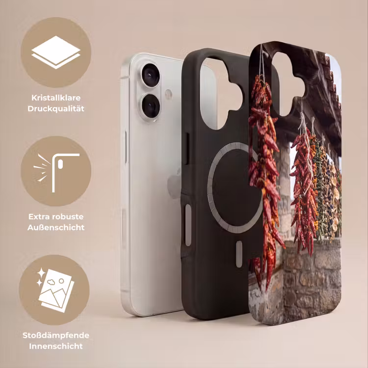 Handyhülle Toughcase - Rote Chilischoten – Essen - Rode pepers - Eten Toughcase MagSafe Apple iPhone 17 klein
