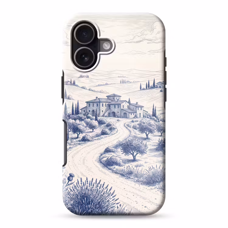 Rustiek - Landgoed - Blauw Toughcase MagSafe Apple iPhone 17 klein -3d