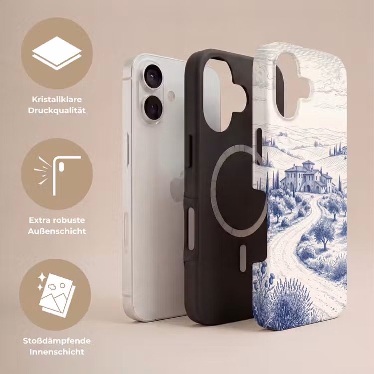 Rustiek - Landgoed - Blauw Toughcase MagSafe Apple iPhone 17 klein -USP_Lagen_DE