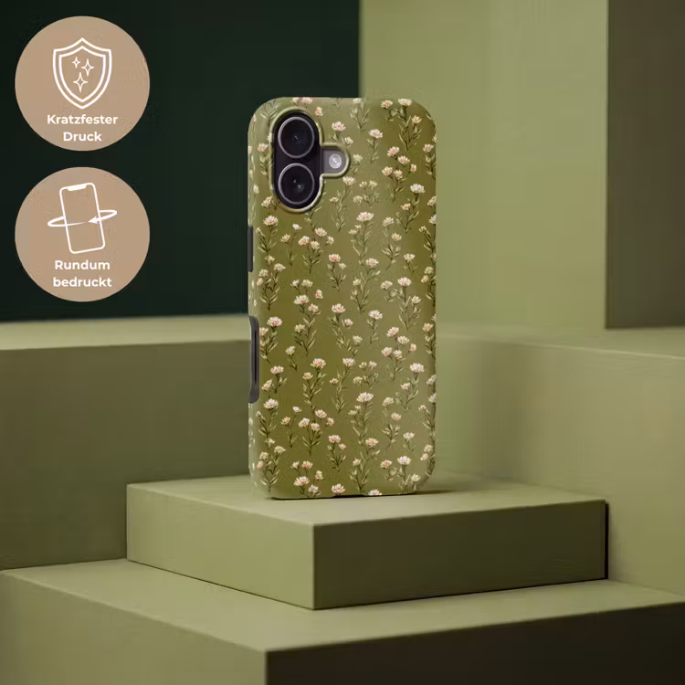 Landelijk - Bloemen - Groen Toughcase MagSafe Apple iPhone 17 klein 1017 -USP_PrintM_DE