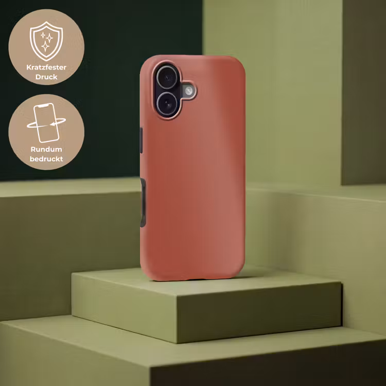 Rustic - Terracotta - Oranje Toughcase MagSafe Apple iPhone 17 klein 1017 -USP_PrintM_DE