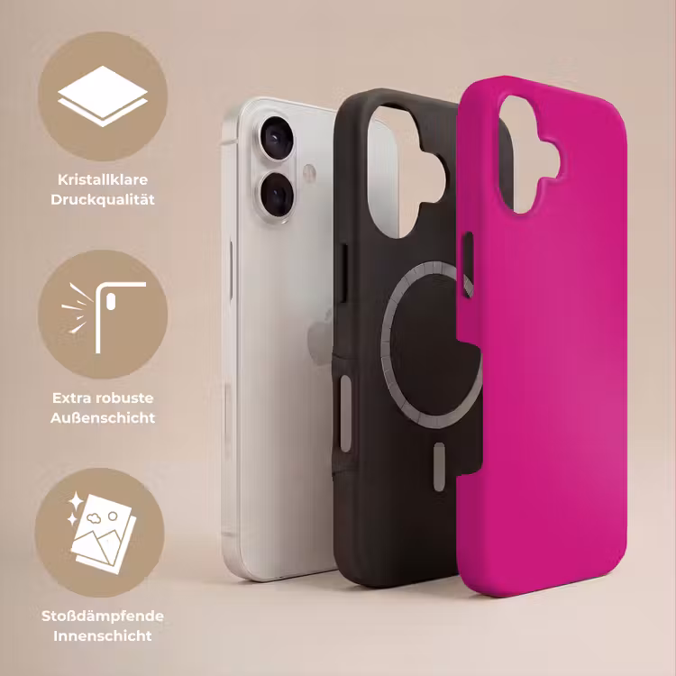 Velvet - Magenta - Roze Toughcase MagSafe Apple iPhone 17 klein 1017 -USP_Lagen_DE