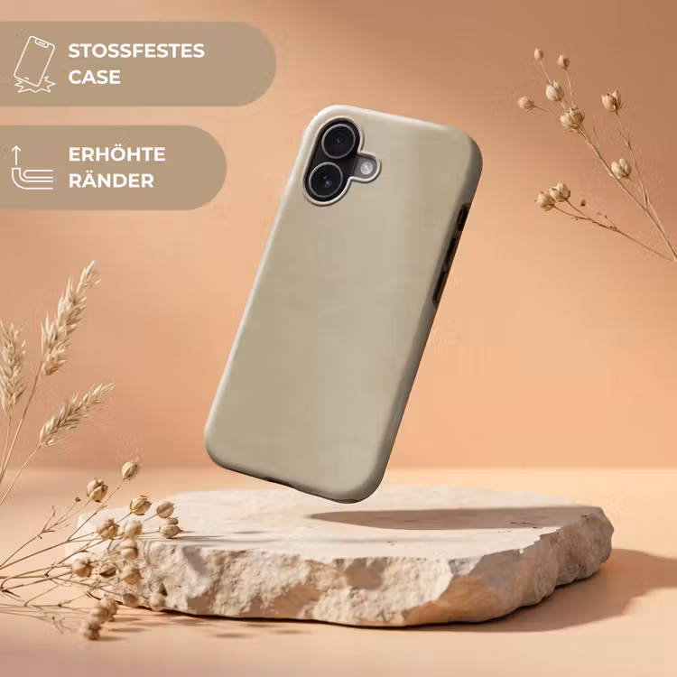 Zandkleur - Korrelige structuur - Beton Toughcase MagSafe Apple iPhone 17 klein 1017 -USP_RandenV_DE