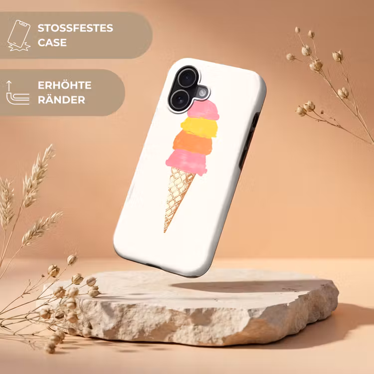 Schepijs - Hoorntje - Illustratie - Minimalistisch Toughcase MagSafe Apple iPhone 17 klein -USP_RandenV_DE