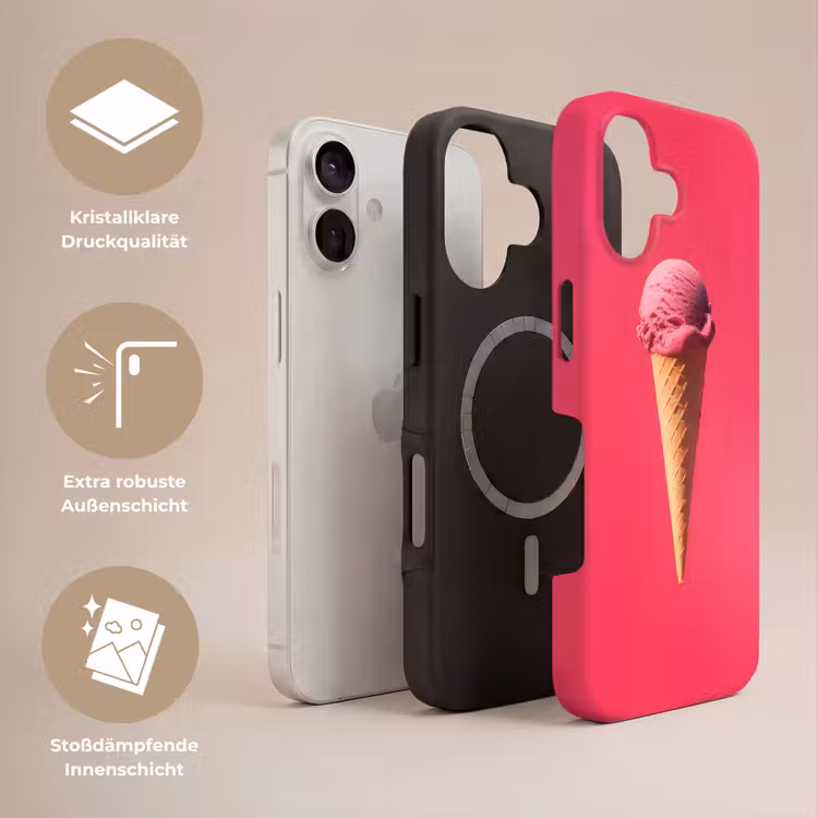 Schepijs - Roze - Hoorntje Toughcase MagSafe Apple iPhone 17 klein -USP_Lagen_DE