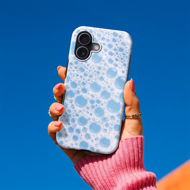 Schuim - Bubbels - Blauw Toughcase MagSafe Apple iPhone 17 klein -Sfeer1V