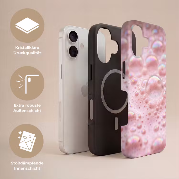 Schuim - Structuur - Roze Toughcase MagSafe Apple iPhone 17 klein -USP_Lagen_DE