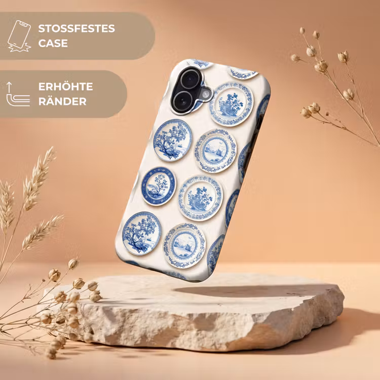 Borden - Bomen - Planten - Blauw Toughcase MagSafe Apple iPhone 17 klein 1017 -USP_RandenV_DE