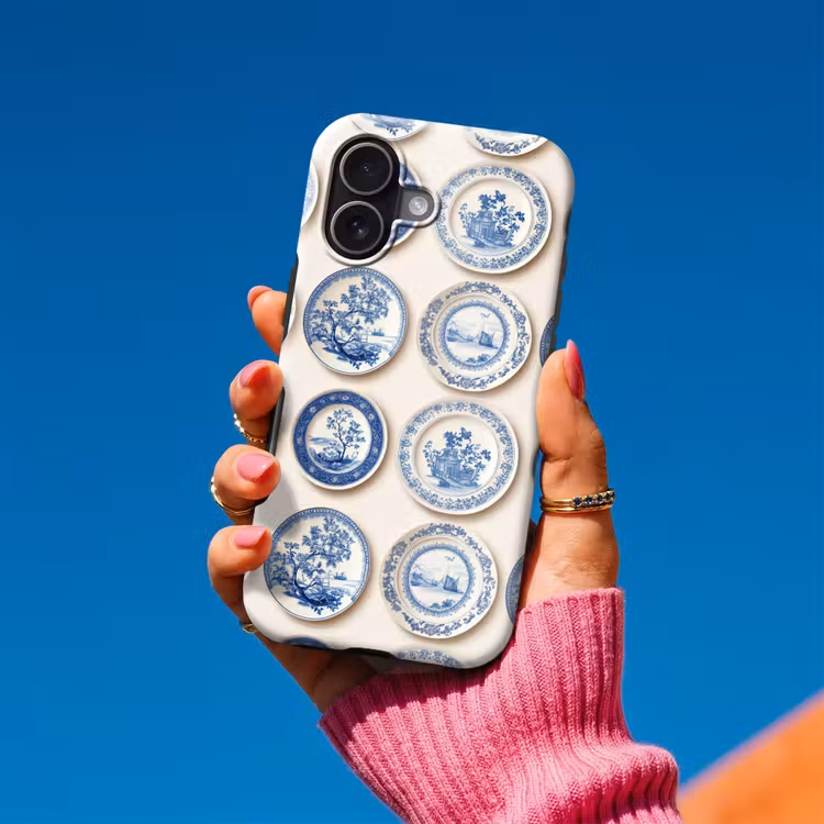 Borden - Bomen - Planten - Blauw Toughcase MagSafe Apple iPhone 17 klein 1017 -Sfeer1V