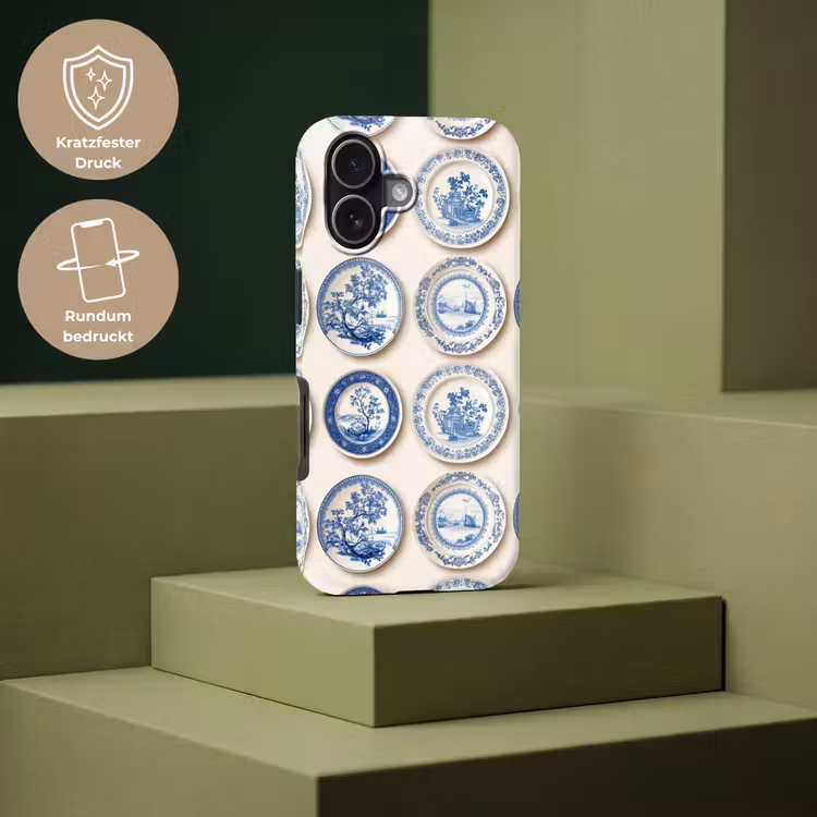 Borden - Bomen - Planten - Blauw Toughcase MagSafe Apple iPhone 17 klein 1017 -USP_PrintM_DE