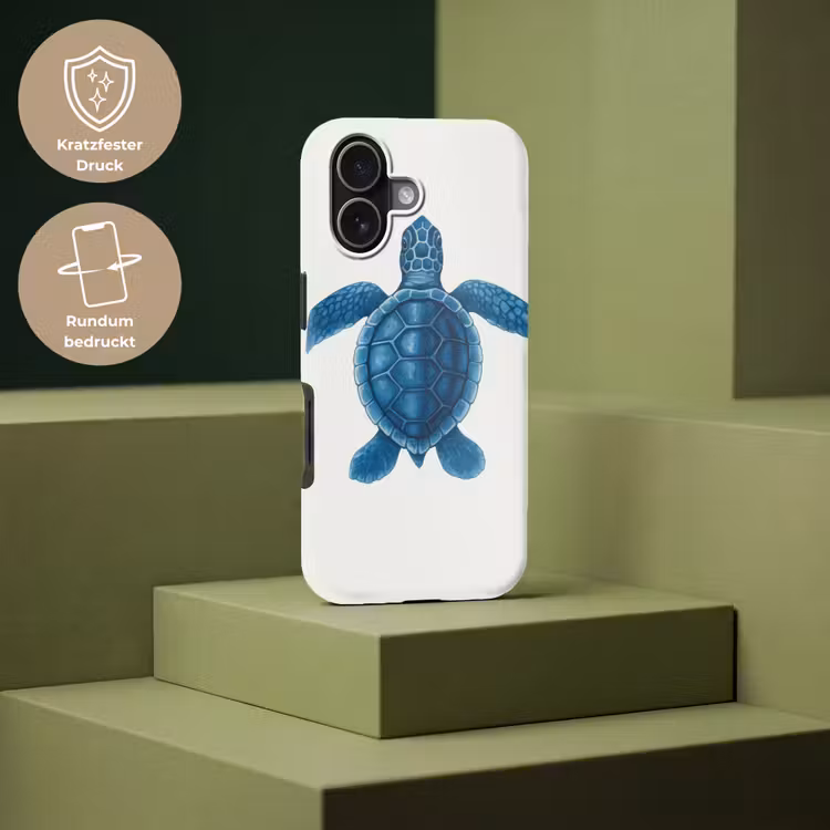 Schildpad - Blauw - Schild Toughcase MagSafe Apple iPhone 17 klein -USP_PrintM_DE