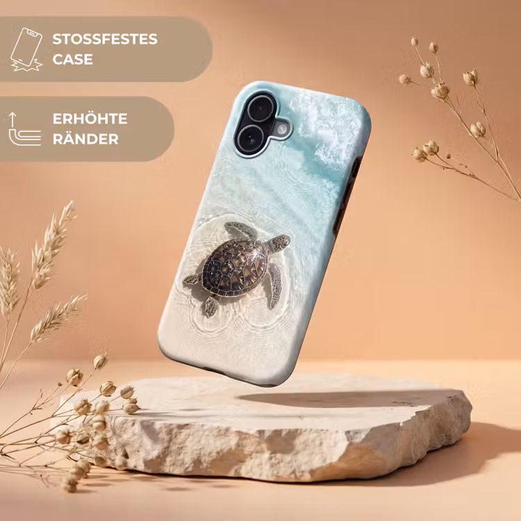 Schildpad - Helder water - Strand - Dieren - Natuur Toughcase MagSafe Apple iPhone 17 klein -USP_RandenV_DE