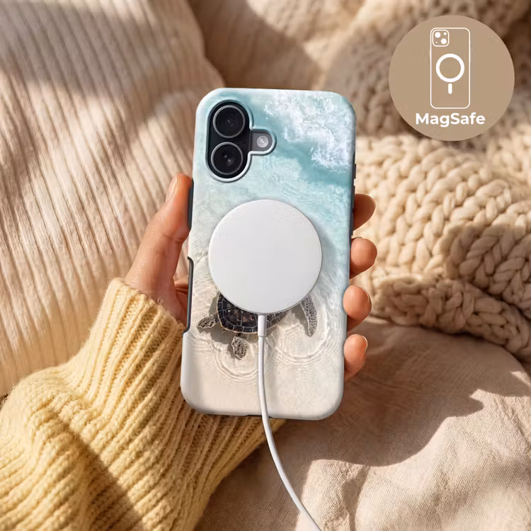 Schildpad - Helder water - Strand - Dieren - Natuur Toughcase MagSafe Apple iPhone 17 klein -USP_MagsafeV