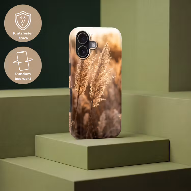 Rietpluimen - Gras - Zonsondergang - Goud - Serene Toughcase MagSafe Apple iPhone 17 klein -USP_PrintM_DE