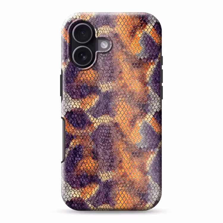 Slang - Schubben - Kleurrijk Toughcase MagSafe Apple iPhone 17 klein 1017 -3d