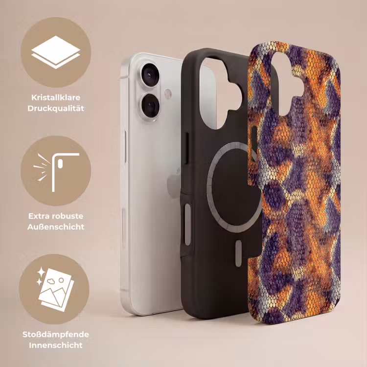 Slang - Schubben - Kleurrijk Toughcase MagSafe Apple iPhone 17 klein 1017 -USP_Lagen_DE