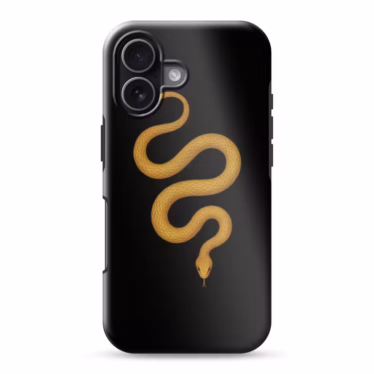 Slang - Minimalistisch - Goud Toughcase MagSafe Apple iPhone 17 klein -3d