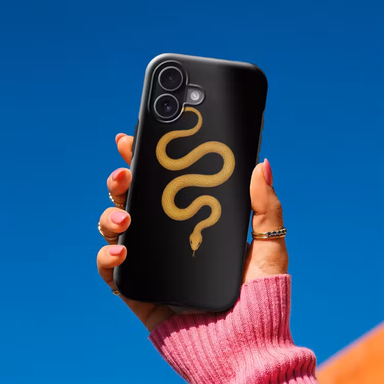 Slang - Minimalistisch - Goud Toughcase MagSafe Apple iPhone 17 klein -Sfeer1V