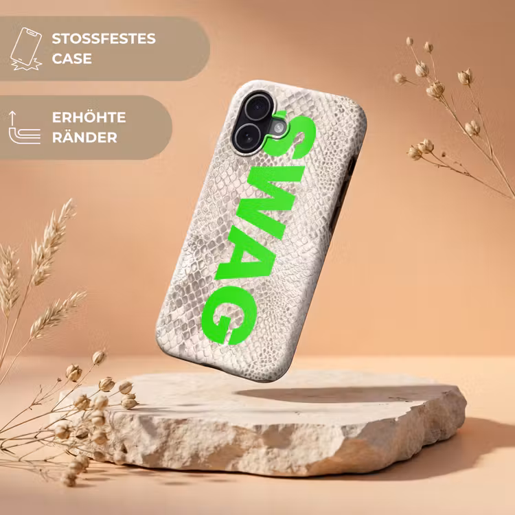Slangenprint - SWAG - Neon - Groen Toughcase MagSafe Apple iPhone 17 klein -USP_RandenV_DE