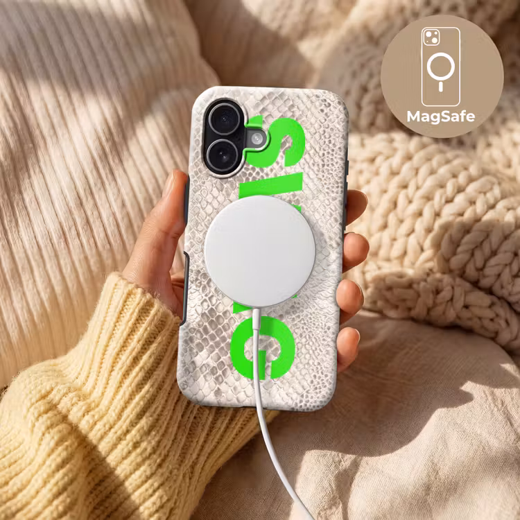 Slangenprint - SWAG - Neon - Groen Toughcase MagSafe Apple iPhone 17 klein -USP_MagsafeV