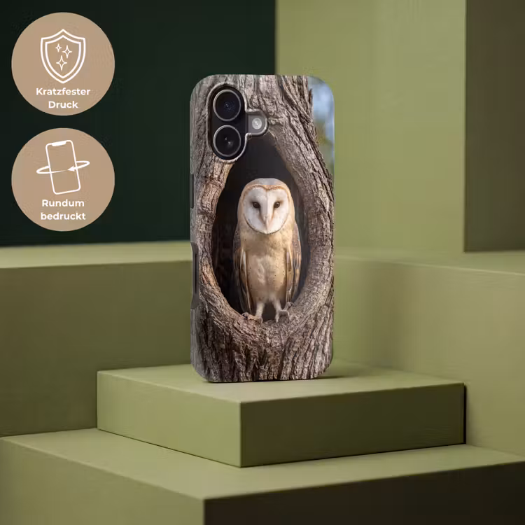 Kerkuil - Boom - Natuur - Bruin Toughcase MagSafe Apple iPhone 17 klein -USP_PrintM_DE