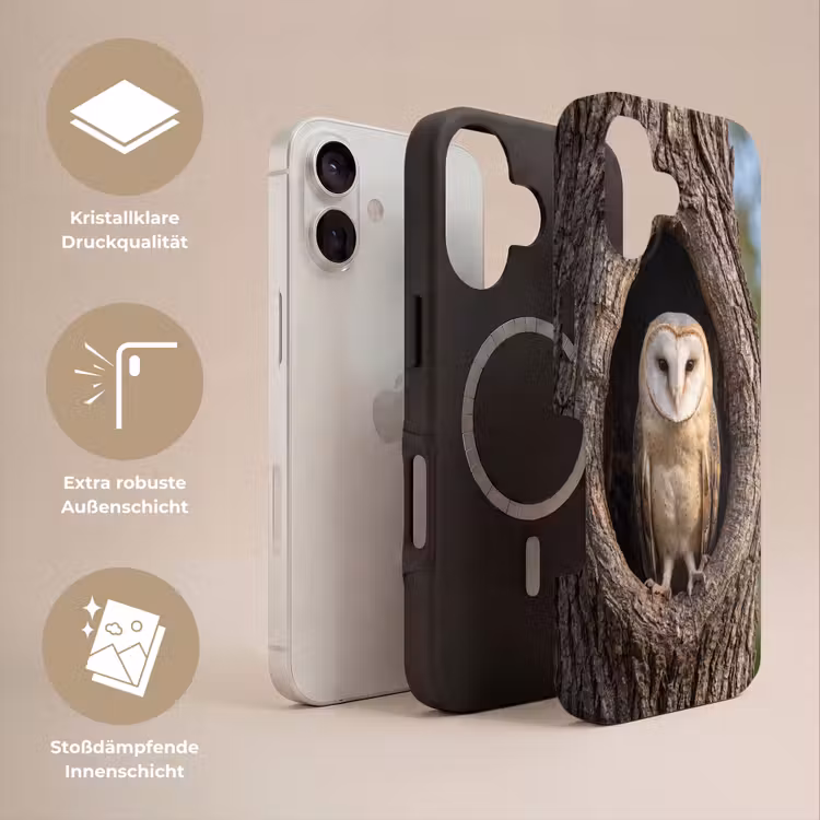 Kerkuil - Boom - Natuur - Bruin Toughcase MagSafe Apple iPhone 17 klein -USP_Lagen_DE