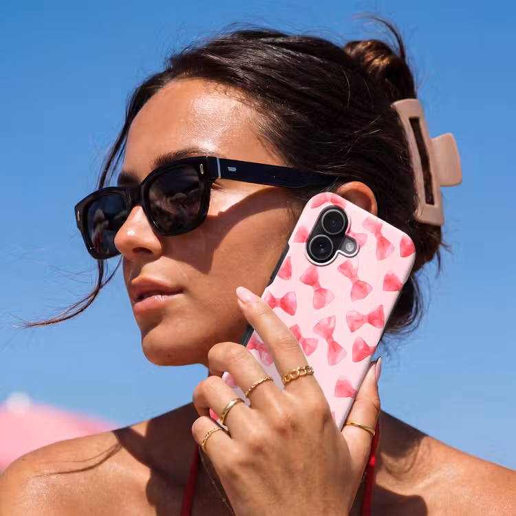 Strikken - Aquarel - Roze Toughcase MagSafe Apple iPhone 17 klein 1017 -Sfeer2V