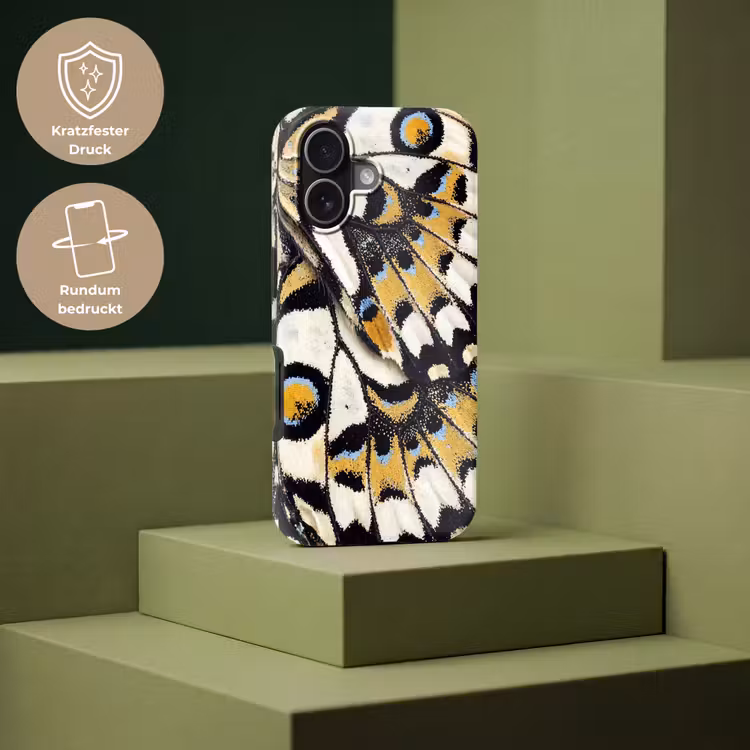 Vlinder - Vleugel - Geel Toughcase MagSafe Apple iPhone 17 klein -USP_PrintM_DE