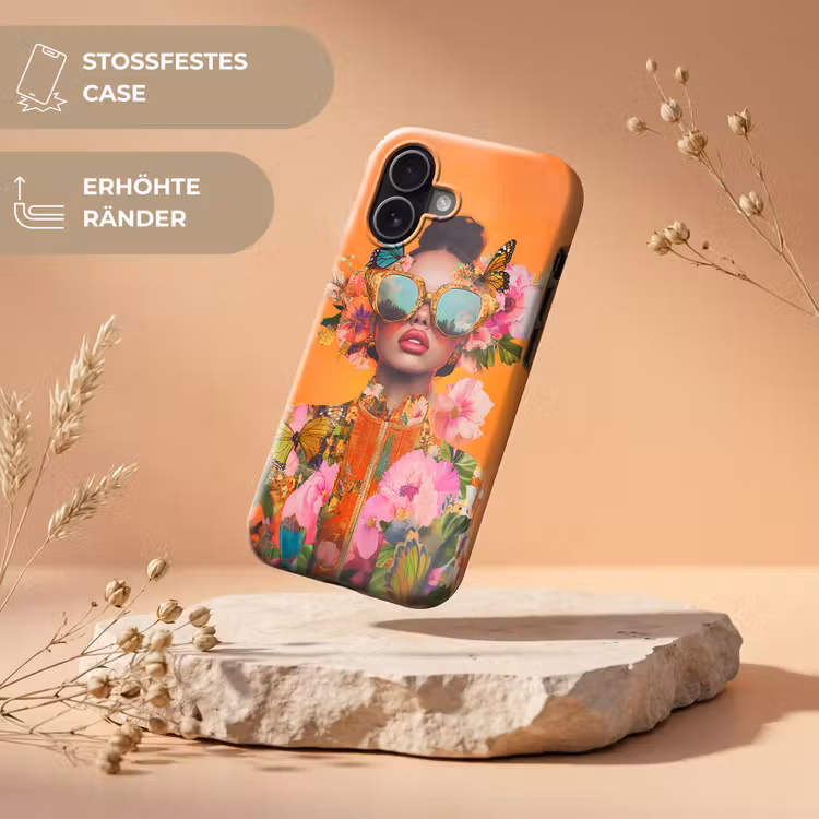 Vlinders - Vrouw - Zonnebril - Kleurrijk Toughcase MagSafe Apple iPhone 17 klein -USP_RandenV_DE