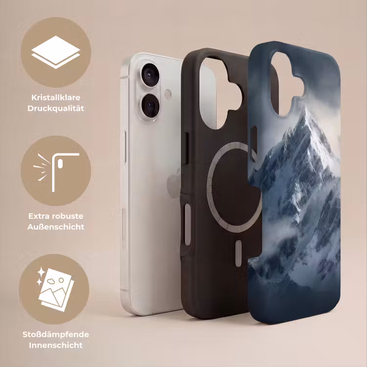 Sneeuw - Berg - Wolken Toughcase MagSafe Apple iPhone 17 klein -USP_Lagen_DE