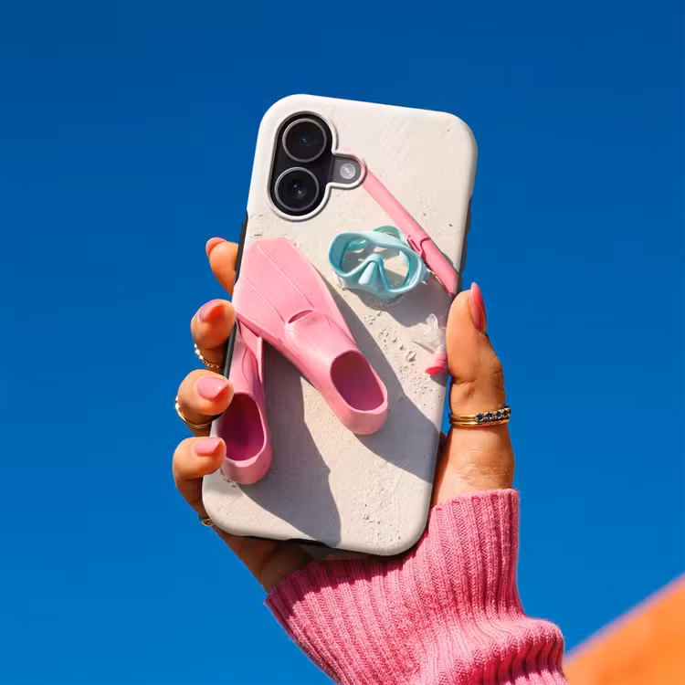 Snorkelset - Strand - Zomer - Roze Toughcase MagSafe Apple iPhone 17 klein -Sfeer1V