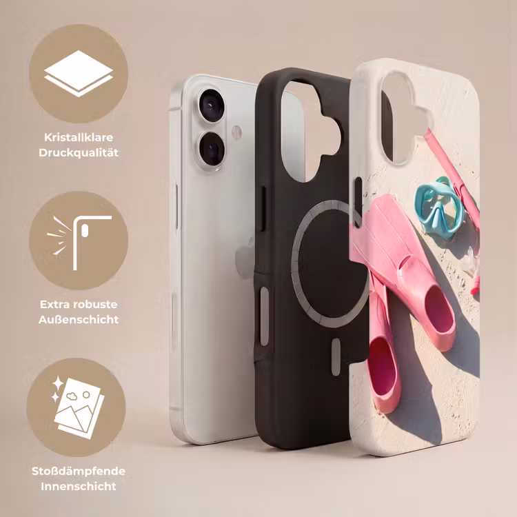 Snorkelset - Strand - Zomer - Roze Toughcase MagSafe Apple iPhone 17 klein -USP_Lagen_DE