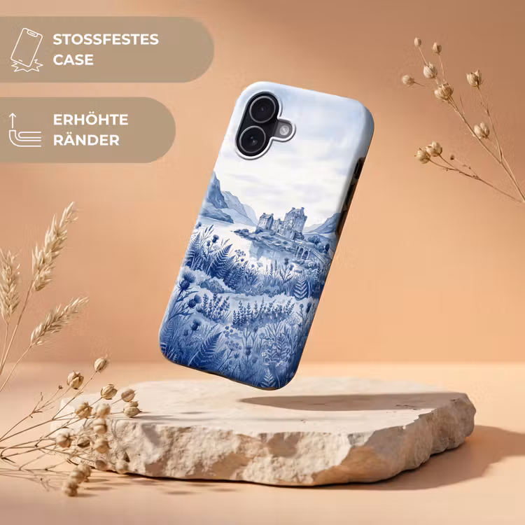Schots - Kasteel - Blauw - Aquarel Toughcase MagSafe Apple iPhone 17 klein -USP_RandenV_DE
