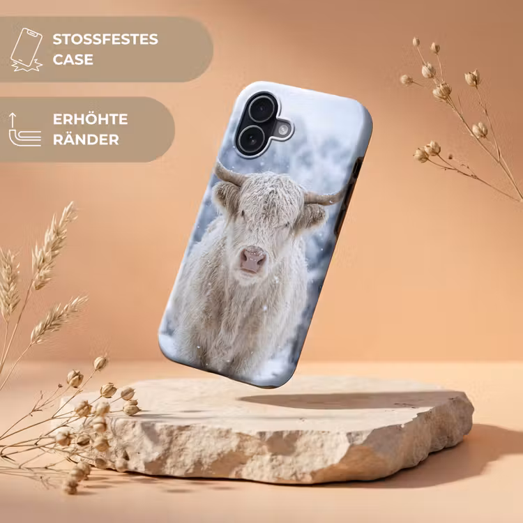 Schotse Hooglander - Sneeuw - Bergen - Winter Toughcase MagSafe Apple iPhone 17 klein -USP_RandenV_DE