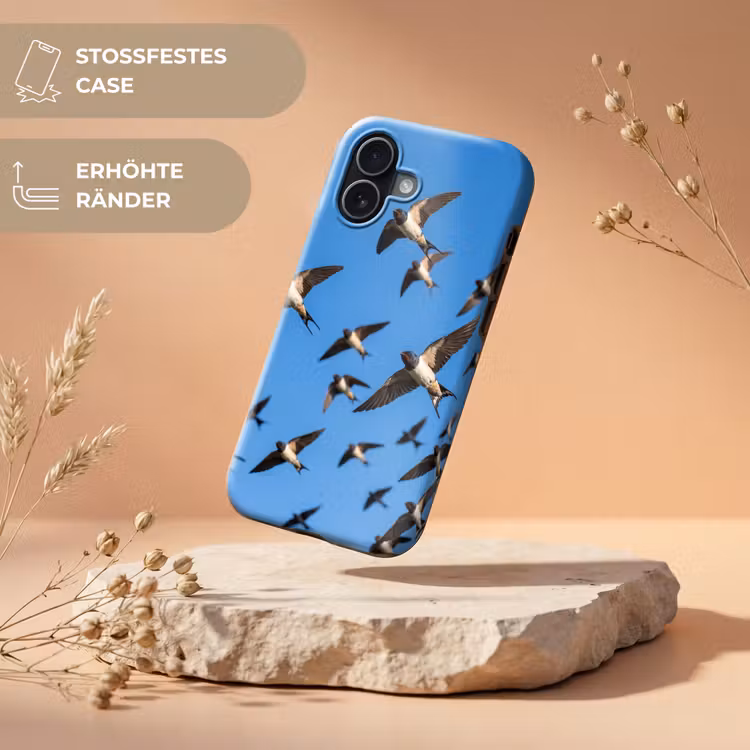 Zwaluwen - Vliegen - Blauw Toughcase MagSafe Apple iPhone 17 klein -USP_RandenV_DE