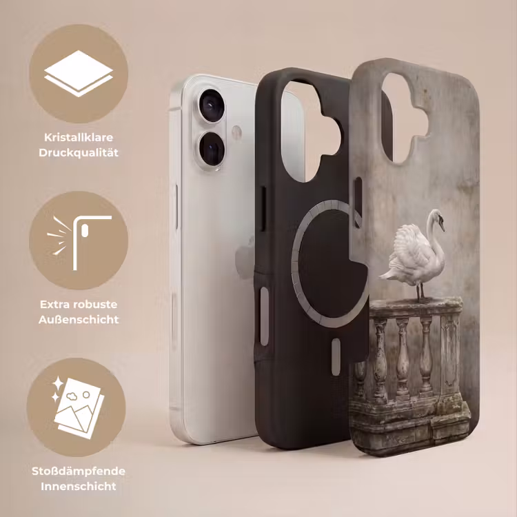 Zwaan - Elegant - Dieren - Wit Toughcase MagSafe Apple iPhone 17 klein -USP_Lagen_DE