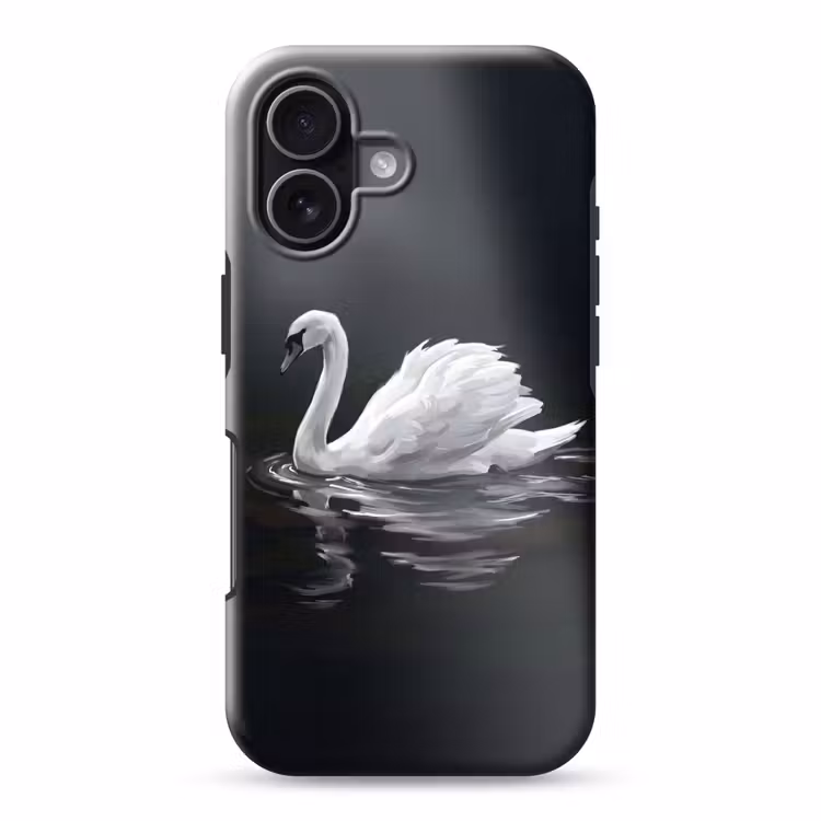 Zwaan - Water - Natuur - Realistisch - Wit Toughcase MagSafe Apple iPhone 17 klein -3d