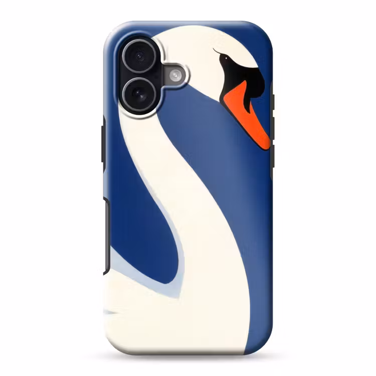 Zwaan - Wit - Snavel - Illustratie Toughcase MagSafe Apple iPhone 17 klein -3d
