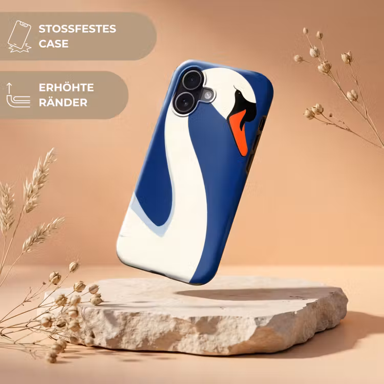 Zwaan - Wit - Snavel - Illustratie Toughcase MagSafe Apple iPhone 17 klein -USP_RandenV_DE