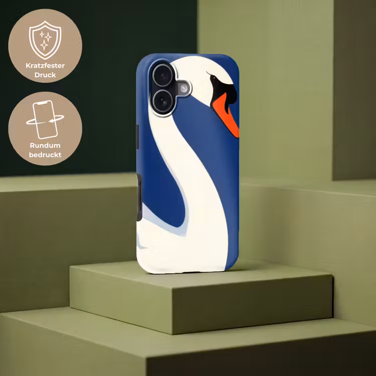 Zwaan - Wit - Snavel - Illustratie Toughcase MagSafe Apple iPhone 17 klein -USP_PrintM_DE