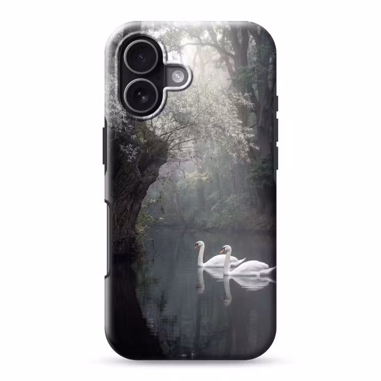 Zwanen - Rivier - Bos Toughcase MagSafe Apple iPhone 17 klein -3d