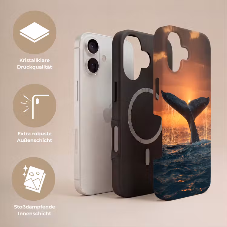Walvis staart - Water - Zonsondergang Toughcase MagSafe Apple iPhone 17 klein -USP_Lagen_DE
