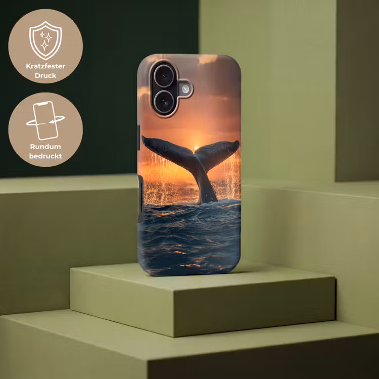 Walvis staart - Water - Zonsondergang Toughcase MagSafe Apple iPhone 17 klein -USP_PrintM_DE