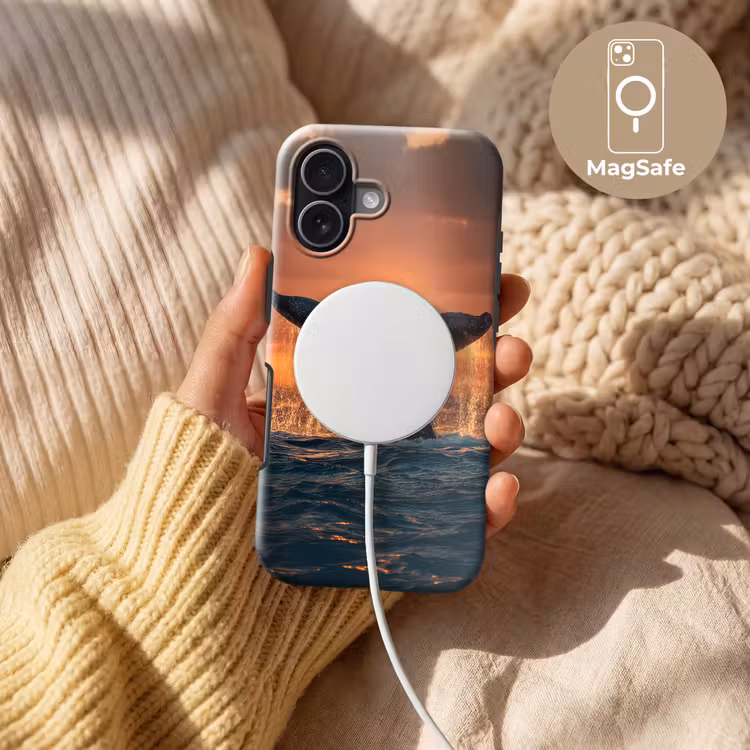 Walvis staart - Water - Zonsondergang Toughcase MagSafe Apple iPhone 17 klein -USP_MagsafeV