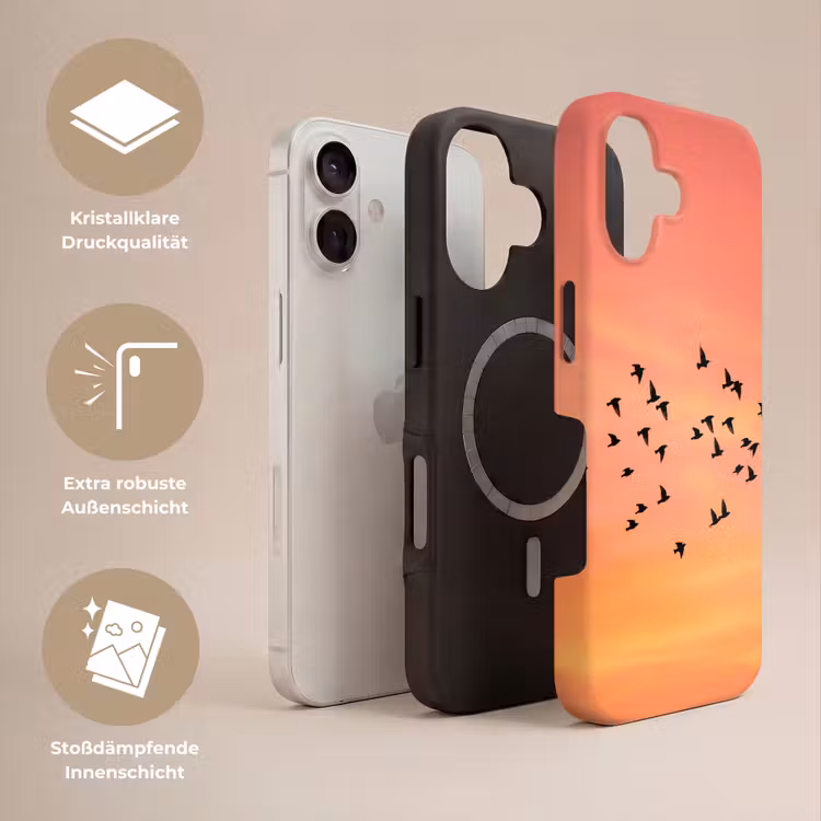 Zwerm - Vogels - Oranje Toughcase MagSafe Apple iPhone 17 klein -USP_Lagen_DE