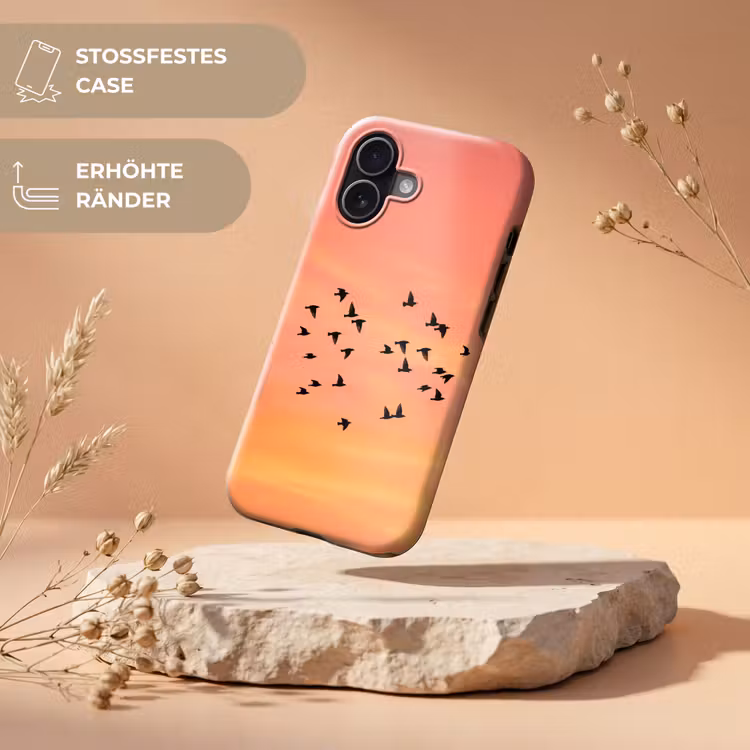 Zwerm - Vogels - Oranje Toughcase MagSafe Apple iPhone 17 klein -USP_RandenV_DE