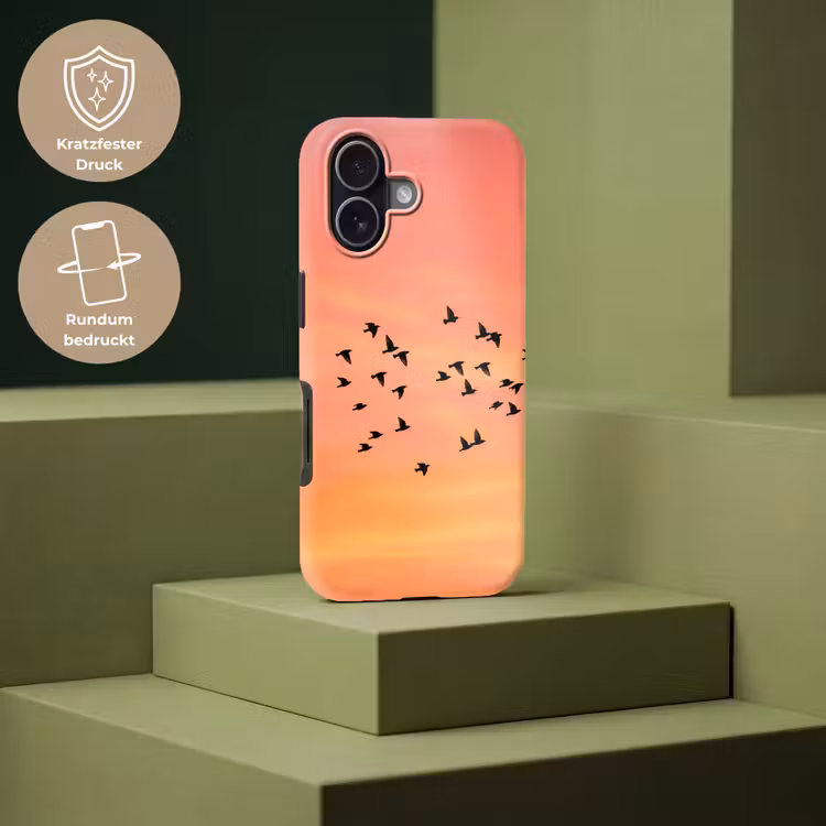 Zwerm - Vogels - Oranje Toughcase MagSafe Apple iPhone 17 klein -USP_PrintM_DE